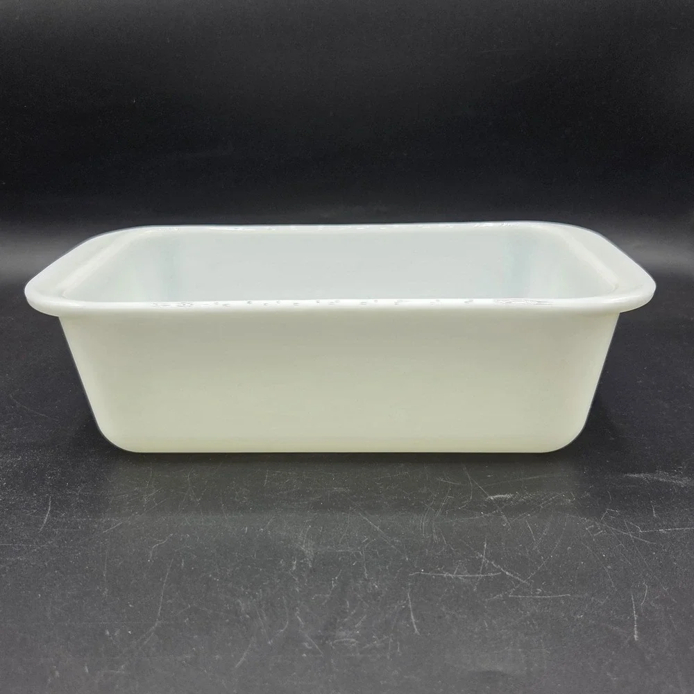 VTG Pyrex Opal White Milk Glass Loaf Pan #213 1.5 Qt.